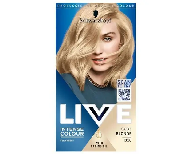 Vopsea de Par Permanenta - Schwarzkopf Live Intense Colour Permanent, nuanta B10 Cool Blonde