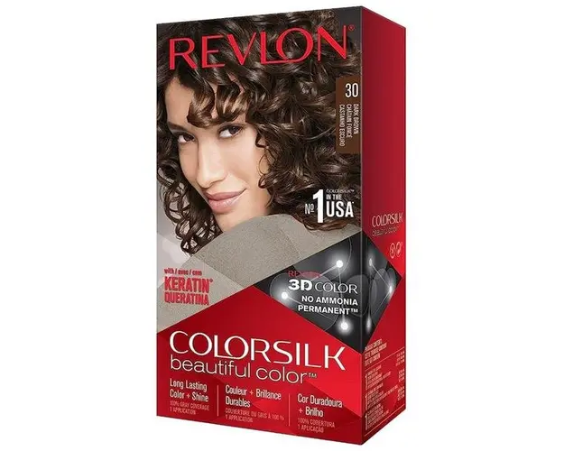 Vopsea de Par Revlon - Colorsilk, nuanta 30 Dark Brown, 1 buc