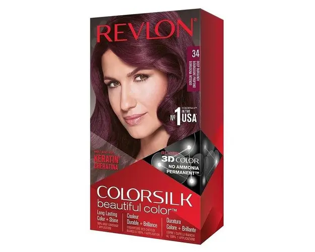 Vopsea de Par Revlon - Colorsilk, nuanta 34 Deep Burgundy, 1 buc