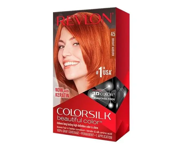 Vopsea de Par Revlon - Colorsilk, nuanta 45 Bright Auburn, 1 buc