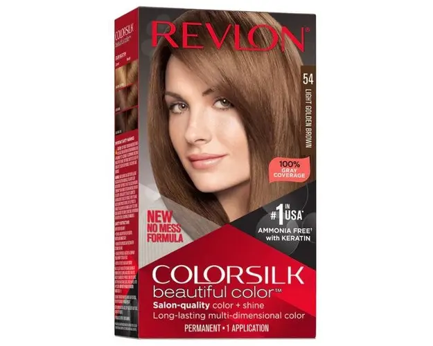 Vopsea de Par Revlon - Colorsilk, nuanta 54 Light Goden Brown, 1 buc