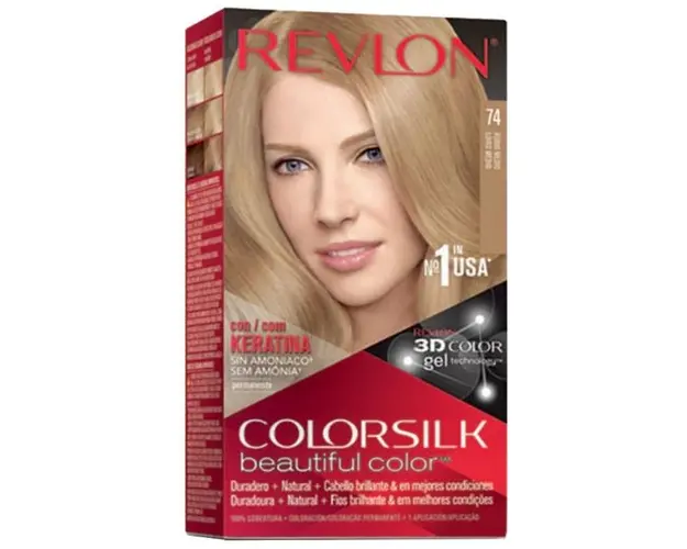 Vopsea de Par Revlon - Colorsilk, nuanta 74 Medium Blonde, 1 buc