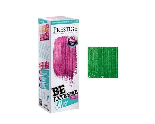 Vopsea de Par Semi-Permanenta Rosa Impex BeExtreme Prestige VIP&#039;s, nuanta BE50 Wild Green, 100ml