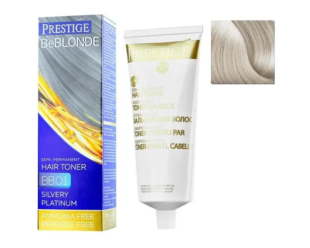 Vopsea de Par Semi-Permanenta Rosa Impex Prestige VIP&#039;s BeBlonde Hair Toner, nuanta BB04 Pearl, 100ml
