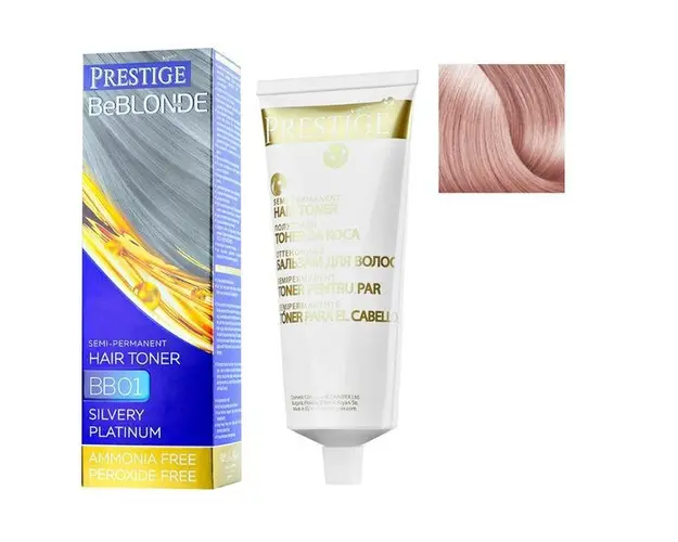 Vopsea de Par Semi-Permanenta Rosa Impex Prestige VIP&#039;s BeBlonde Hair Toner, nuanta BB09 Rose Pearl, 100ml