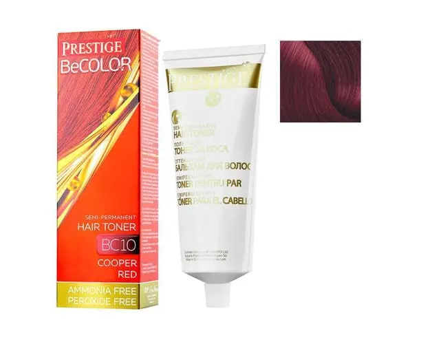 Vopsea de Par Semi-Permanenta Rosa Impex Prestige VIP&#039;s BeColor Hair Toner, nuanta BC07 Coral Mahogany, 100ml