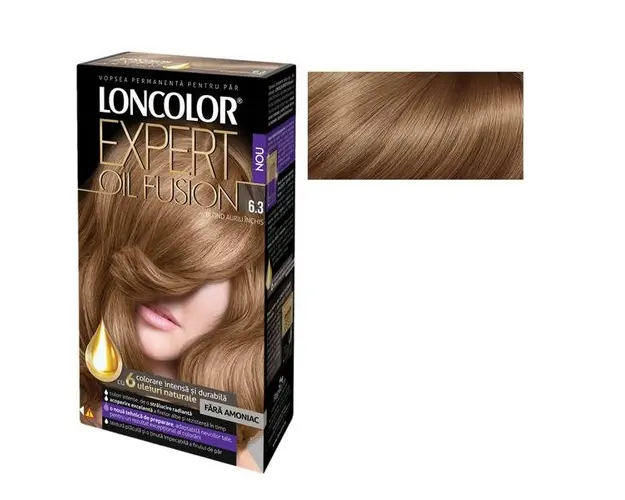 Vopsea de Par Permanenta Fara Amoniac Loncolor Expert Oil Fusion, nuanta 6.3 blond auriu inchis