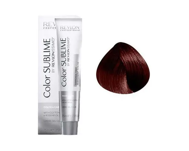 Vopsea Demi-permanenta - Revlon Professional Color Sublime by Revlonissimo, nuanta 4.65 Intense Medium Mahogany Red Brown, 75 ml