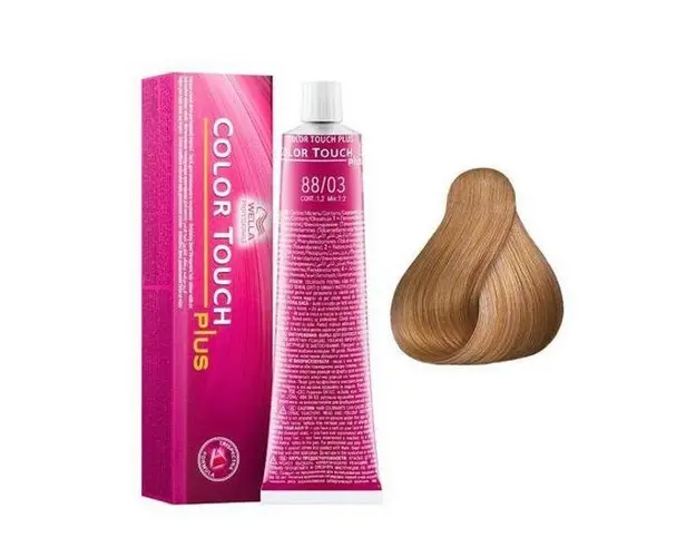 Vopsea Demipermanenta - Wella Professionals Color Touch Plus nuanta 88/03 blond deschis intens natural auriu