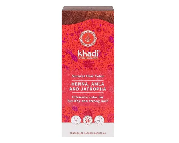 Vopsea Henna cu Amla si Jatropha - Rosu Khandi, 100 g