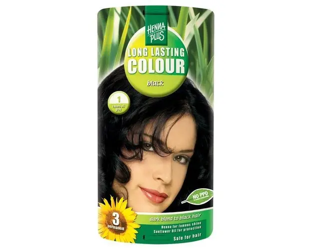 Vopsea par, Long Lasting Colour, 1 Black, Hennaplus