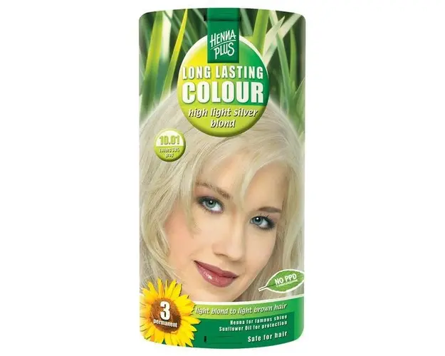 Vopsea par, Long Lasting Colour, 10.01 High Light Silver Blond, Hennaplus