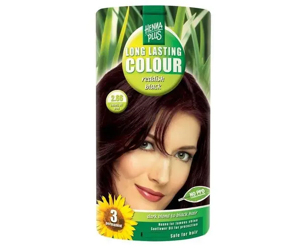 Vopsea par, Long Lasting Colour, 2.66 Reddish Black, Hennaplus