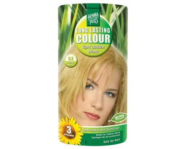 Vopsea par, Long Lasting Colour, 8.3 Light Golden Blond, Hennaplus
