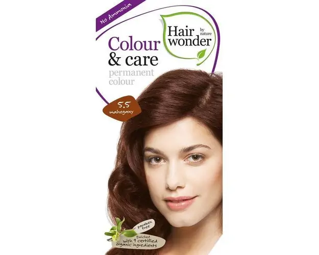Vopsea par naturala, Colour &amp; Care, 5.5 Mahogany, Hairwonder
