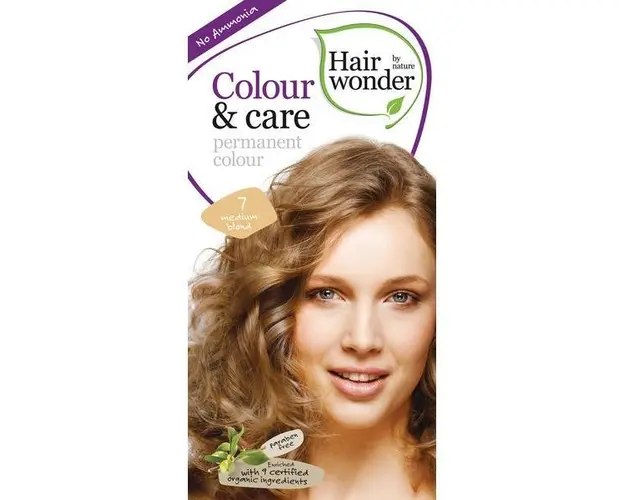 Vopsea par naturala, Colour & Care, 7 Medium Blond, Hairwonder