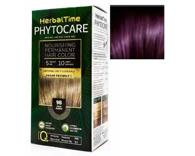 Vopsea pentru Par Herbal Time Phytocare Rosa Impex, nuanta 4V