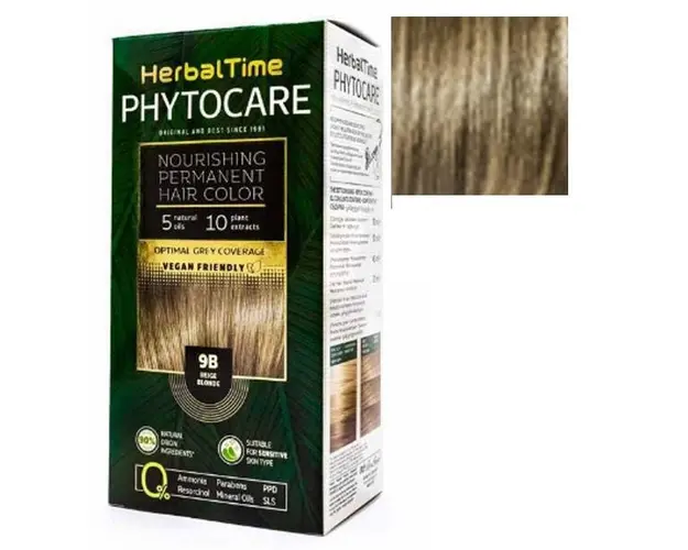 Vopsea pentru Par Herbal Time Phytocare Rosa Impex, nuanta 8N