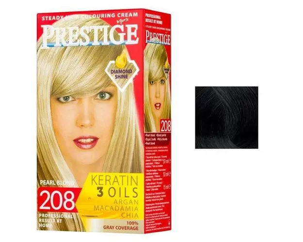 Vopsea pentru Par Rosa Impex Prestige, nuanta 242 Black