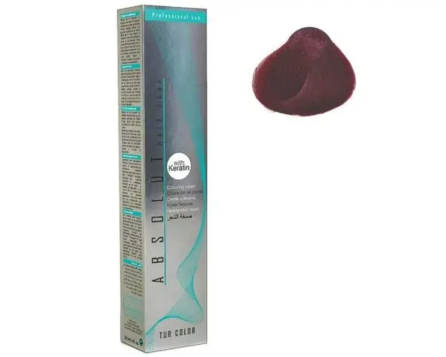 Vopsea Permanenta Absolut Hair Care Colouring Cream, nuanta 4.7 - Rosu Castaniu, 100ml