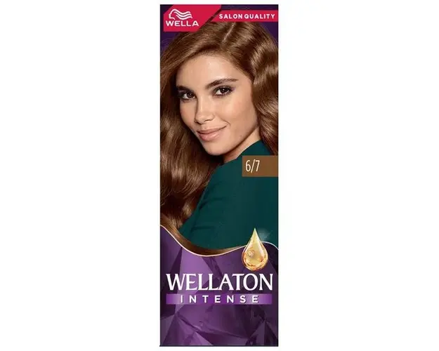 Vopsea Permanenta cu Ulei de Argan - Wella Wellaton Intense, nuanta 6/7 Ciocolatiu Magnetic, 110 ml