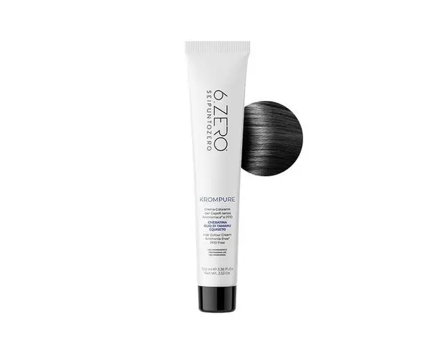 Vopsea permanenta fara amoniac 6.Zero KromPure 1 Negru, 100ml