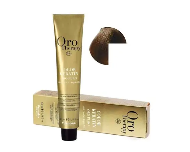 Vopsea Demi-permanenta Fanola Oro Therapy Color Keratin 8.31 Blond Deschis Nisipiu, 100ml