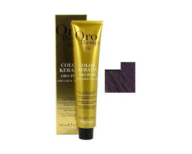 Vopsea Demi-permanenta Fanola Oro Therapy Color Keratin Violet - Corector Violet, 100ml