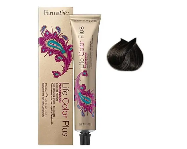 Vopsea Permanenta - FarmaVita Life Color Plus Professional, nuanta 4.0 Brown, 100 ml