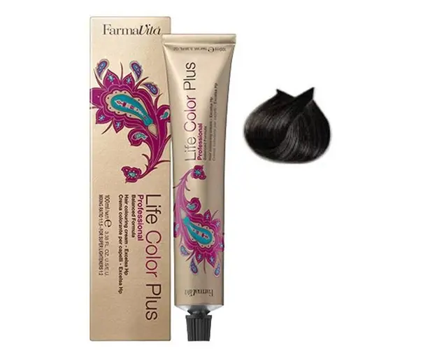 Vopsea Permanenta - FarmaVita Life Color Plus Professional, nuanta 4.12 Ash Irisee Brown, 100 ml