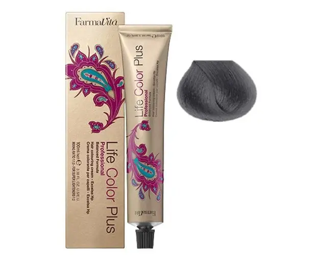 Vopsea Permanenta - FarmaVita Life Color Plus Professional, nuanta 6.12 Dark Ash Iridescent Blonde, 100 ml