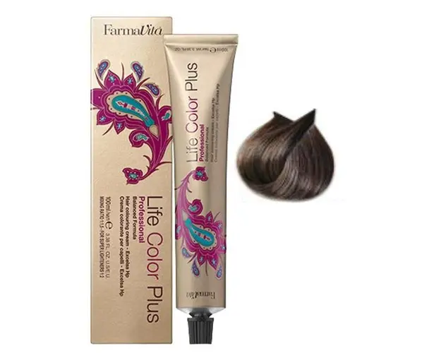 Vopsea Permanenta - FarmaVita Life Color Plus Professional, nuanta 6.7 Dark Blonde Brown, 100 ml