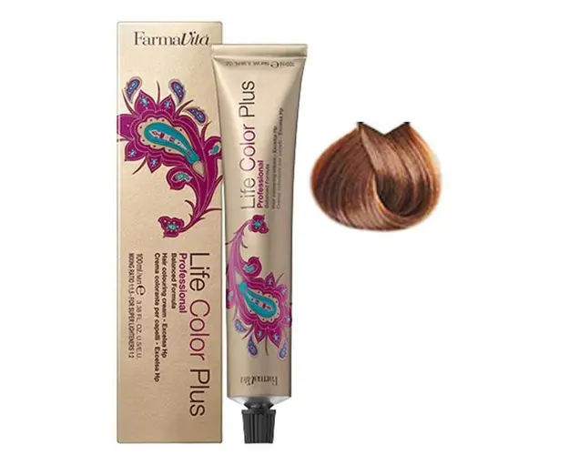 Vopsea Permanenta - FarmaVita Life Color Plus Professional, nuanta 8.34 Light Golden Copper Blonde, 100 ml