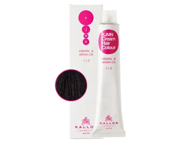 Vopsea Permanenta - Negru Albastrui - Kallos KJMN Cream Hair Colour nuanta 1.10 Blue Black 100ml