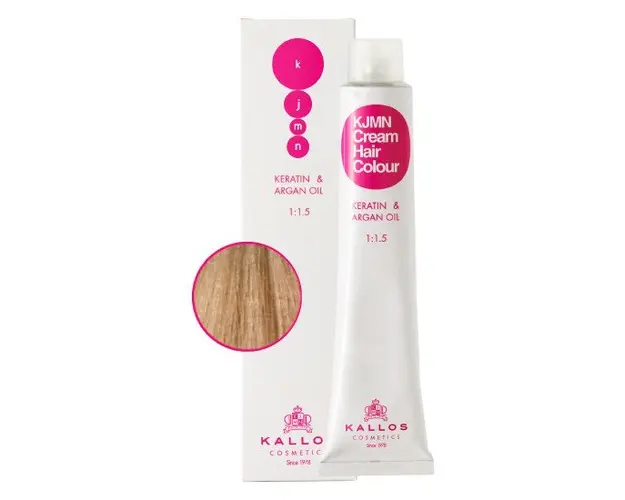 Vopsea Permanenta - Extra Blond Foarte Deschis cu Nuanta Cenusie - Kallos KJMN Cream Hair Colour nuanta 11.1 Very Light Ash Blond Extra 100ml