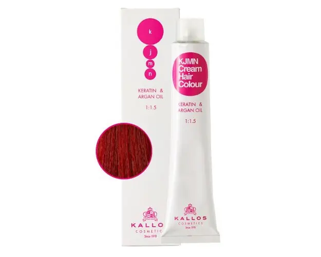 Vopsea Permanenta - Roscat Intensiv - Kallos KJMN Cream Hair Colour nuanta 7.420 I Intense Fire Red 100ml