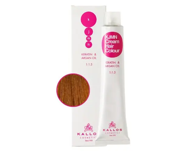 Vopsea Permanenta - Blond Deschis cu Nuanta de Aur Cenusie - Kallos KJMN Cream Hair Colour nuanta 8.31 Light Golden Ash Blond 100ml