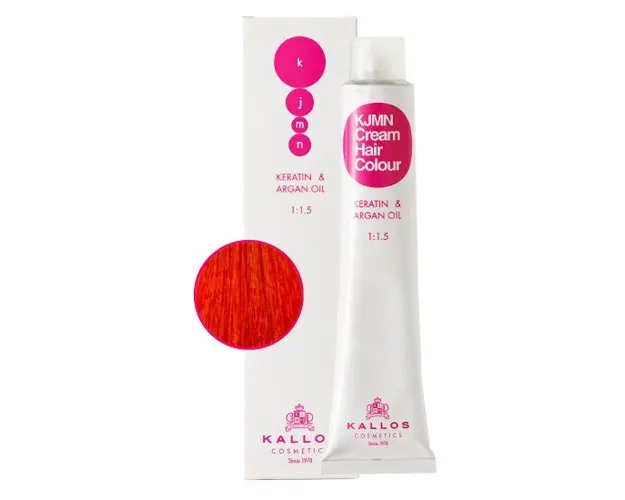 Vopsea Permanenta - Roscat Intensiv Coral - Kallos KJMN Cream Hair Colour nuanta 8.43 I Intense Coral Red 100ml