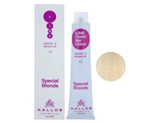 Vopsea Permanenta - Blond Ultra Special cu Nuanta de Bej - Kallos KJMN Cream Hair Colour Special Blonds nuanta 12.013 Special Ultra Beige Blond 100ml