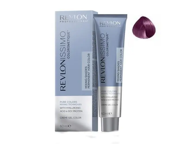Vopsea Permanenta Mixton - Revlon Professional Revlonissimo Colorsmetique Pure Colors Mixing Shades Permanent Hair Color, nuanta PC200 Violet, 60 ml