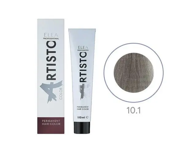 Vopsea permanenta pentru par Elea Professional Artisto Color, 10/1 Blond deschis gri, 100 ml