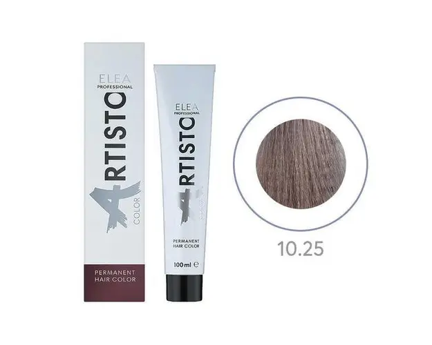 Vopsea permanenta pentru par Elea Professional Artisto Color, 10/25 Blond deschis violet mahon, 100 ml