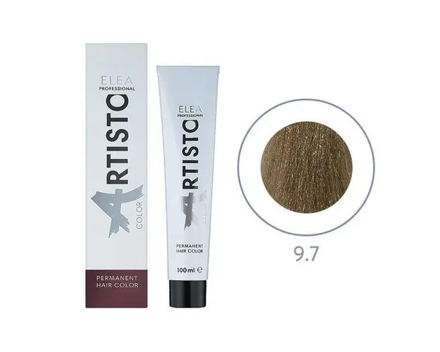 Vopsea permanenta pentru par Elea Professional Artisto Color, 9/7 Blond maro, 100 ml