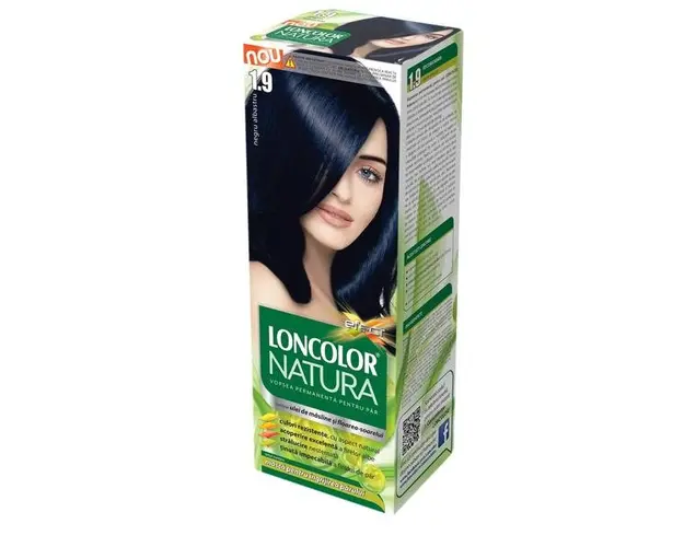Vopsea Permanenta pentru Par Loncolor Natura, nuanta 1.9 negru albastru