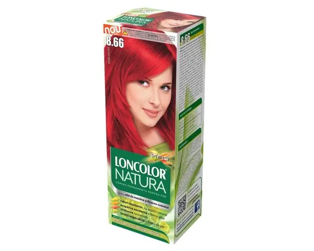 Vopsea Permanenta pentru Par Loncolor Natura, nuanta 8.66 rosu coral