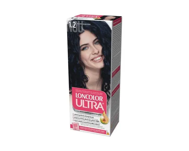 Vopsea Permanenta pentru Par Loncolor Ultra, nuanta 1.2 negru albastru