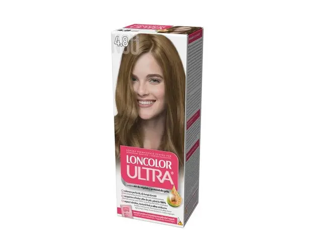 Vopsea Permanenta pentru Par Loncolor Ultra, nuanta 4.8 aluna