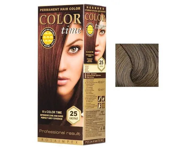 Vopsea Permanenta pentru Par Rosa Impex Color Time, nuanta 22 Moccachino