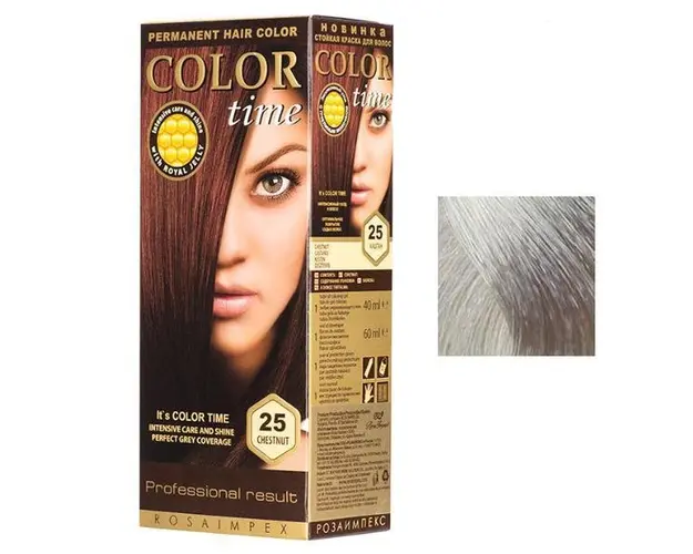 Vopsea Permanenta pentru Par Rosa Impex Color Time, nuanta 88 Silver Blonde