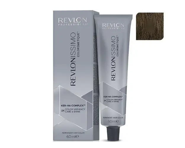 Vopsea Permanenta - Revlon Professional Revlonissimo Colorsmetique Ker-Ha Complex Permanent Hair Color, nuanta 5 Light Brown, 60ml